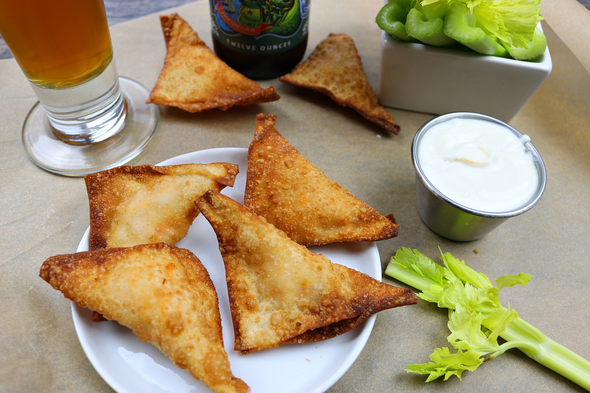 5 Ingredient Buffalo Chicken Wontons | The Perfect Game Day Appetizer